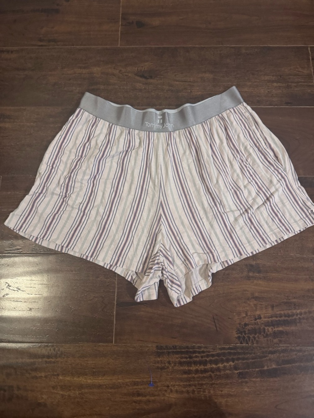 Tommy John Women's Striped Boxer Shorts Large